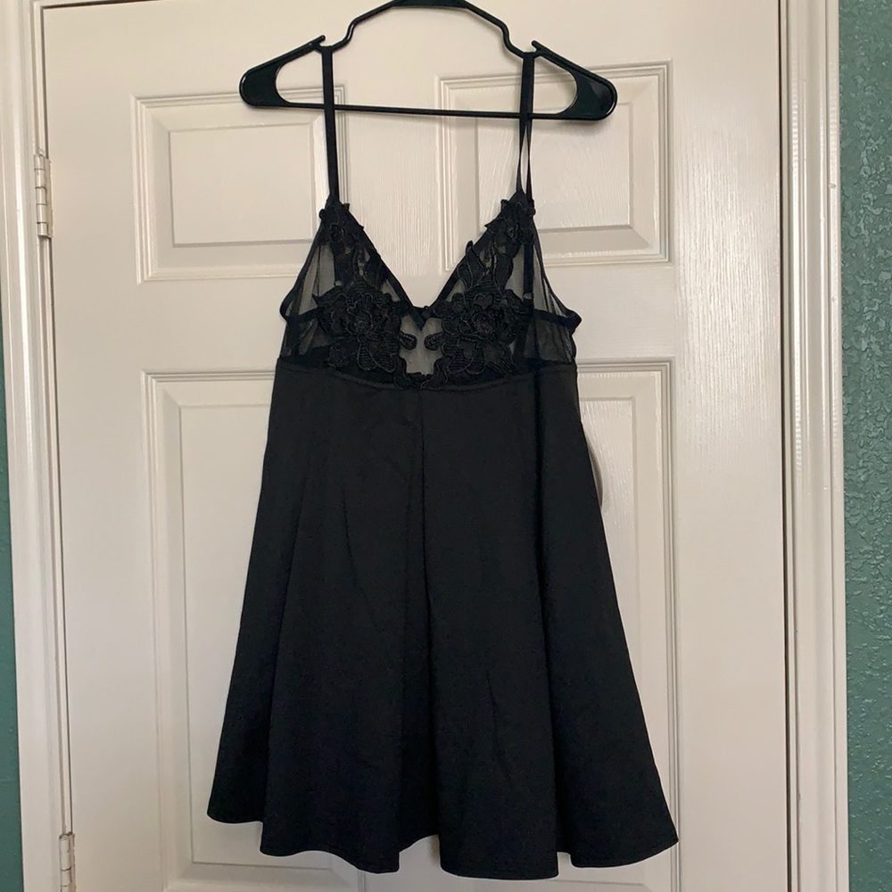 Tobi Black cocktail sexy lingerie like dress Size Med